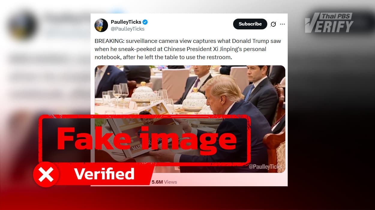 Video of Donald Trump peeking at Xi Jinping’s notes found to be AI-generated